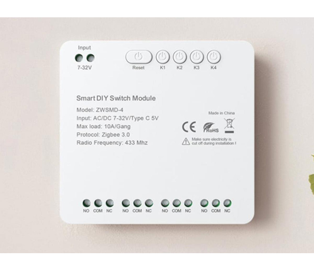 Avatto 4-kanałowy moduł przełącznika ZigBee ZWSMMD-4-32V - 1510621 - zdjęcie 3